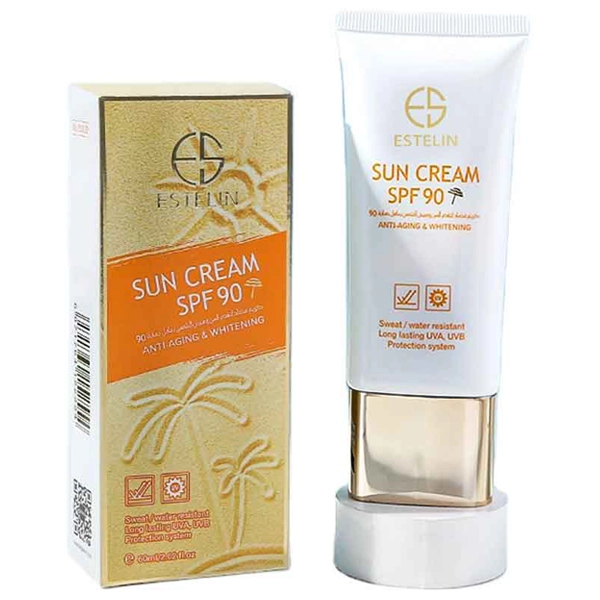 کرم ضد آفتاب ضد پیری و سفید کننده استلین SPF90 اصل 60 میل | ESTELIN SUNSCREEN Anti-Aging & Whitening SPF90 60ml